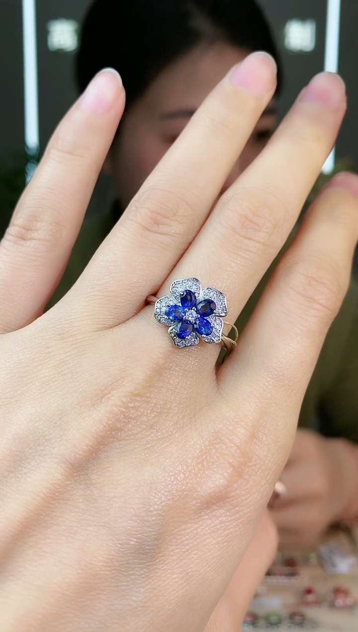 【闪购商品】蓝宝石手饰银S925镶嵌手饰