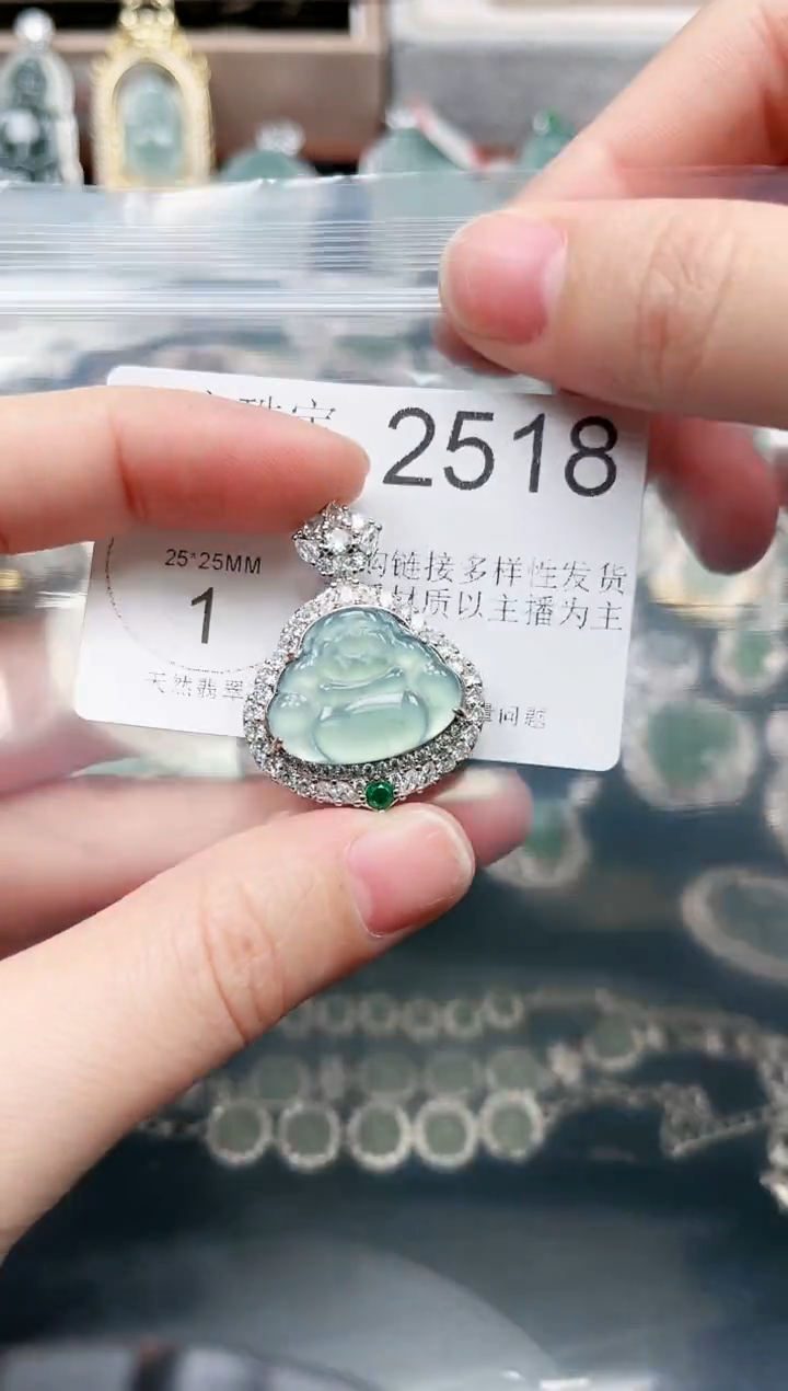 【闪购商品】翡翠颈饰未镶嵌2518赠皮绳