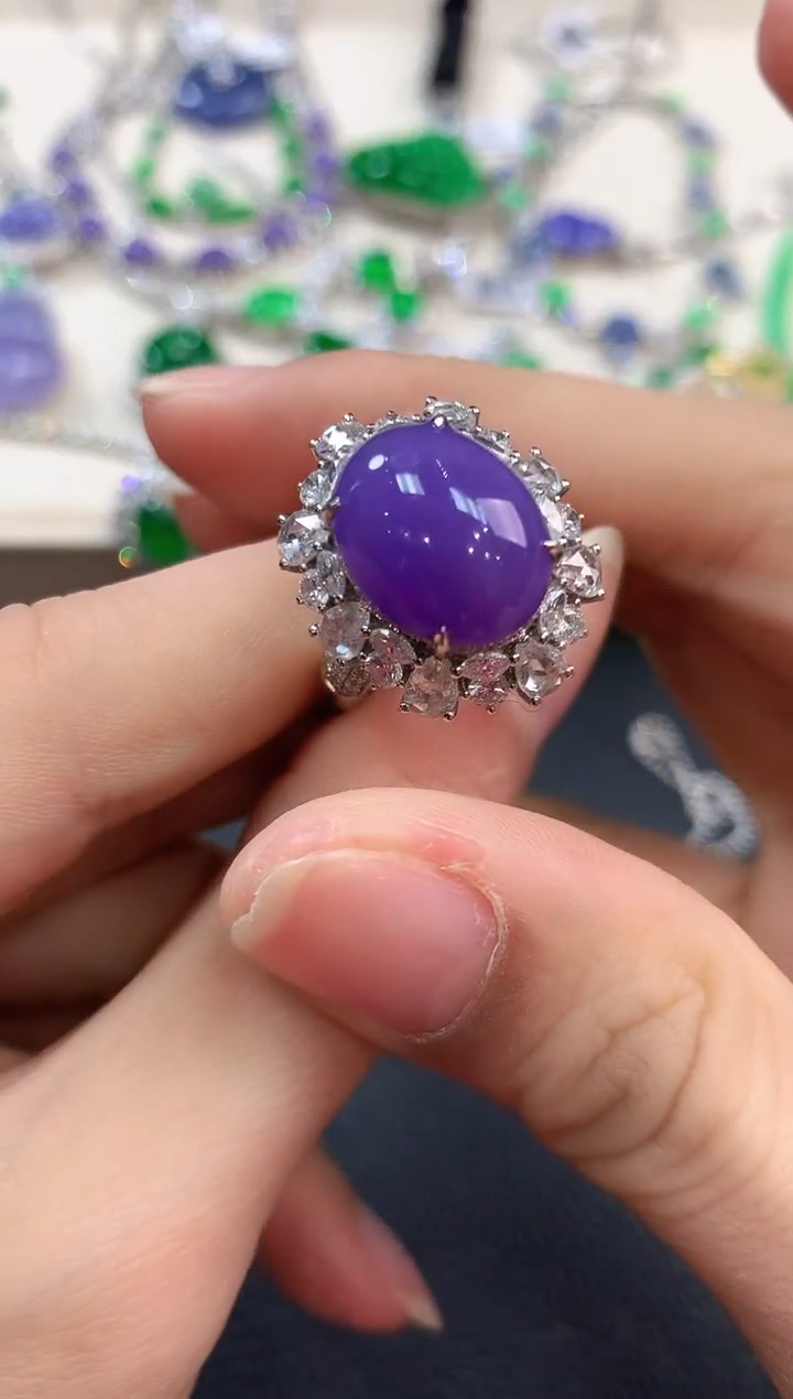 【闪购商品】翡翠吊坠(不含链)18K金镶嵌m48   