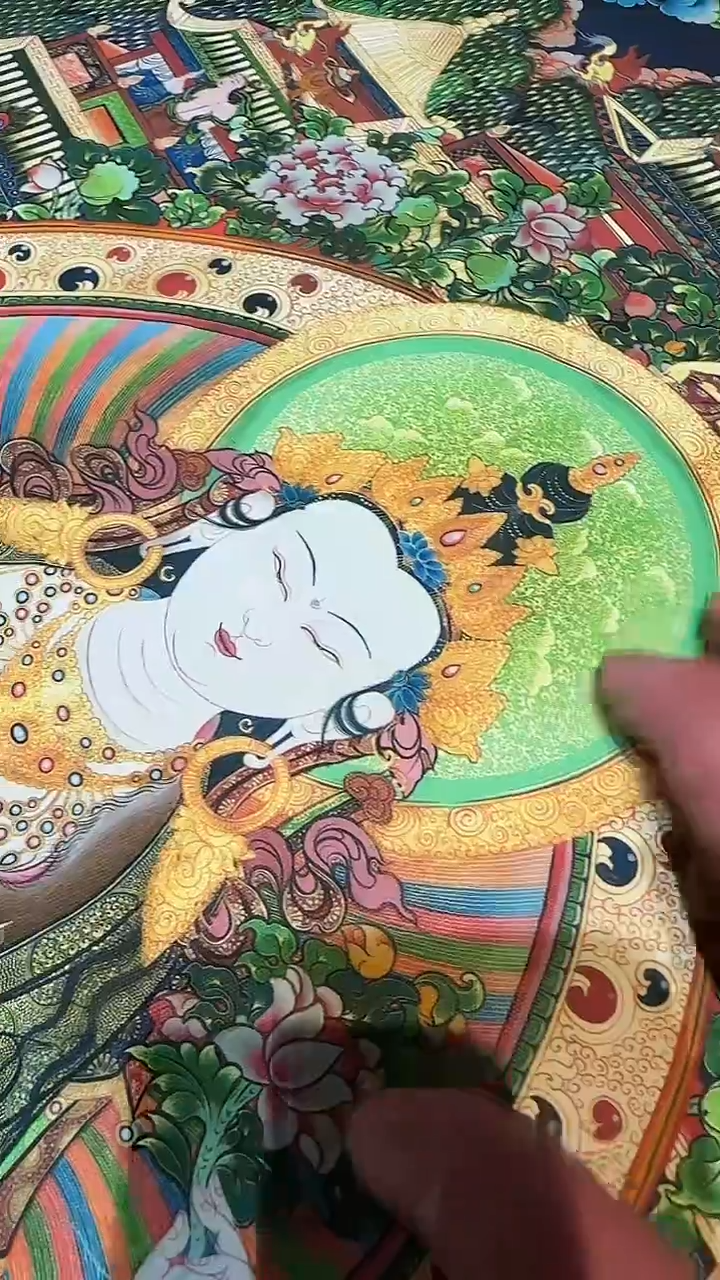 卷轴画【主播精品】高端卷轴画——唐卡AA77三诂主