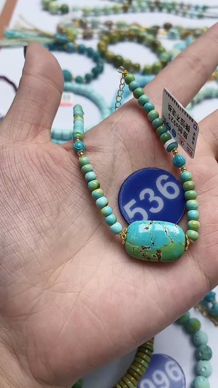 【闪购商品】绿松石手链银S925镶嵌536