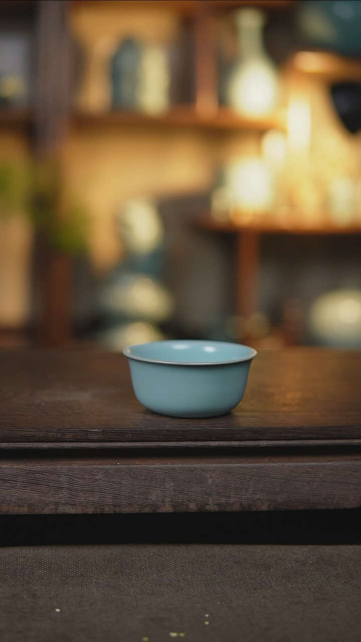 【闪购商品】杯仿古宋臻釉鸡缸杯瑕