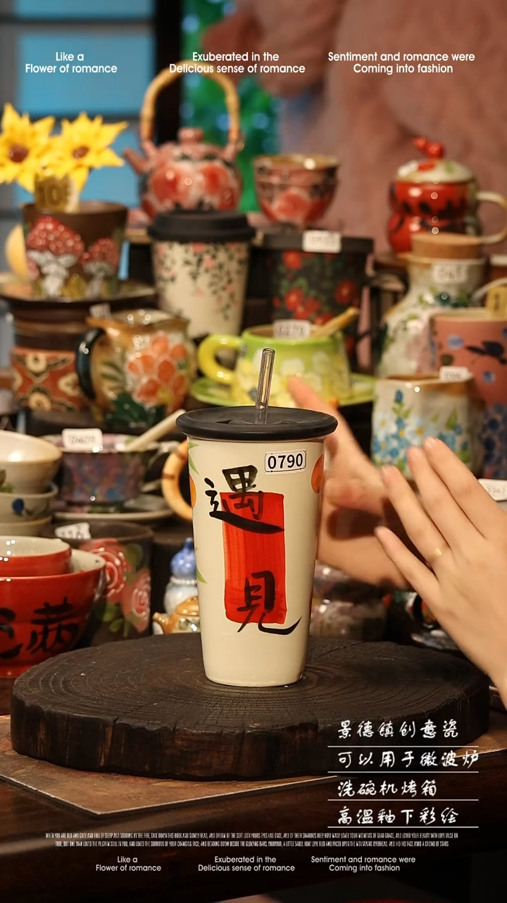 陶瓷景德镇高温釉下彩手工手绘款式@A0790@