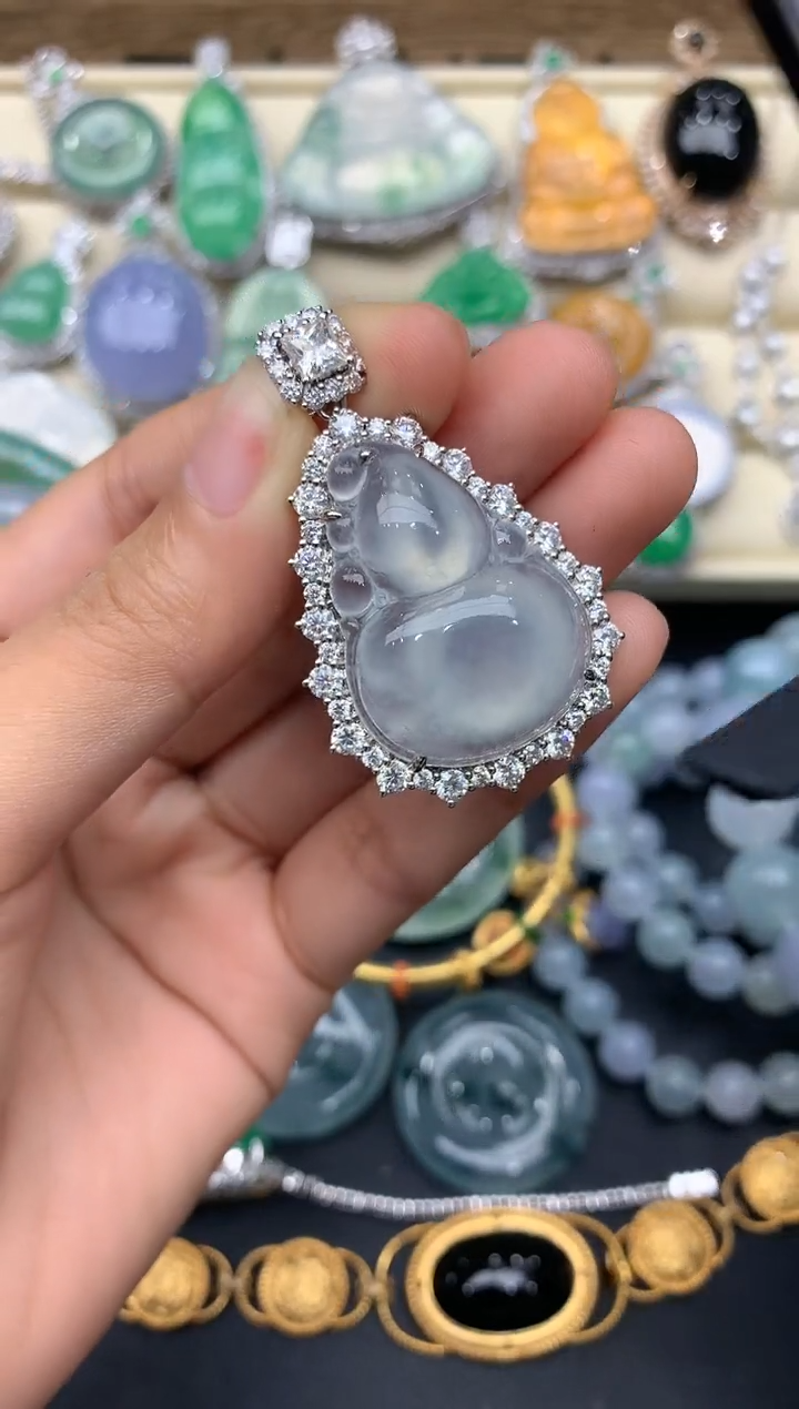 【闪购商品】翡翠颈饰18K金镶嵌124-中国好珍宝