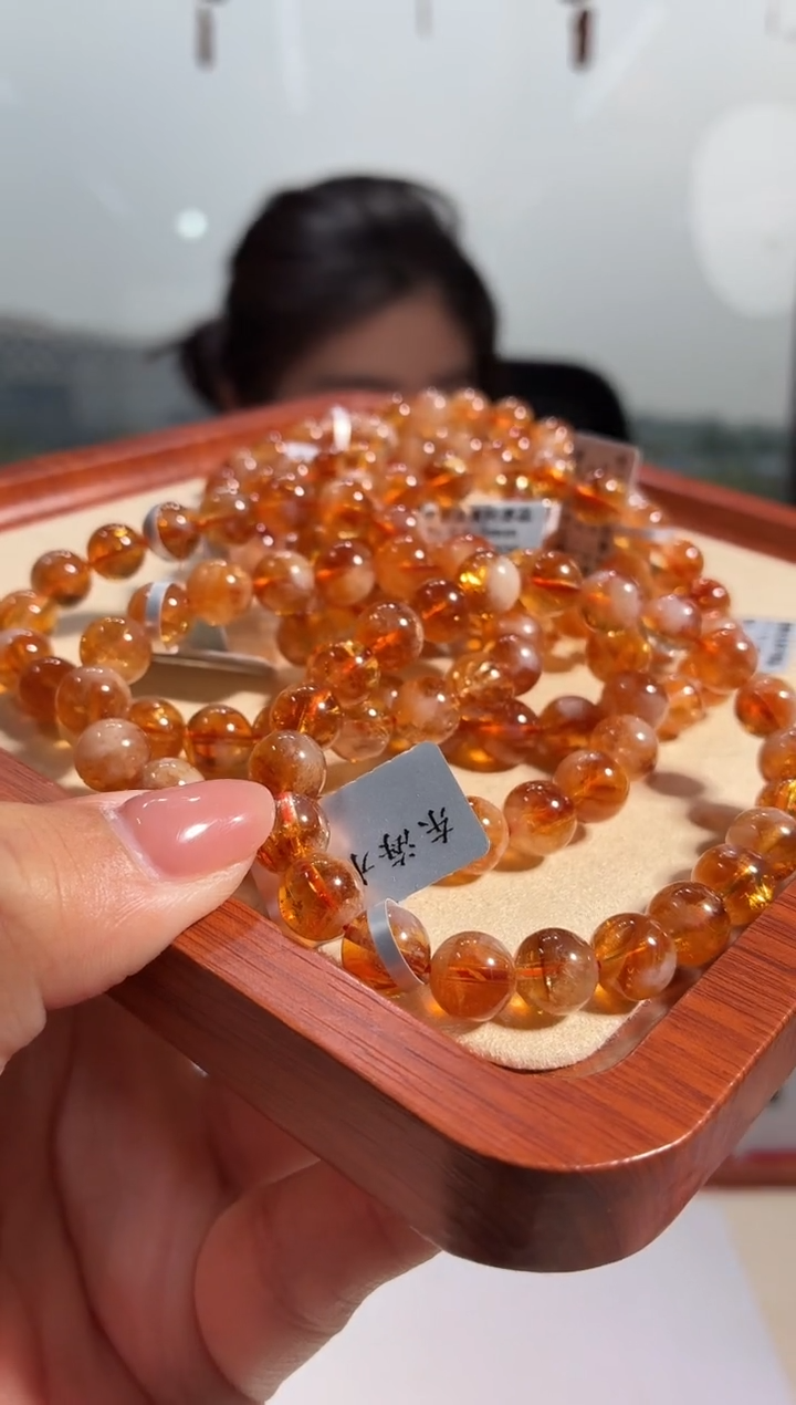 手串未镶嵌水晶黄阿塞9mm左右多样性发其一