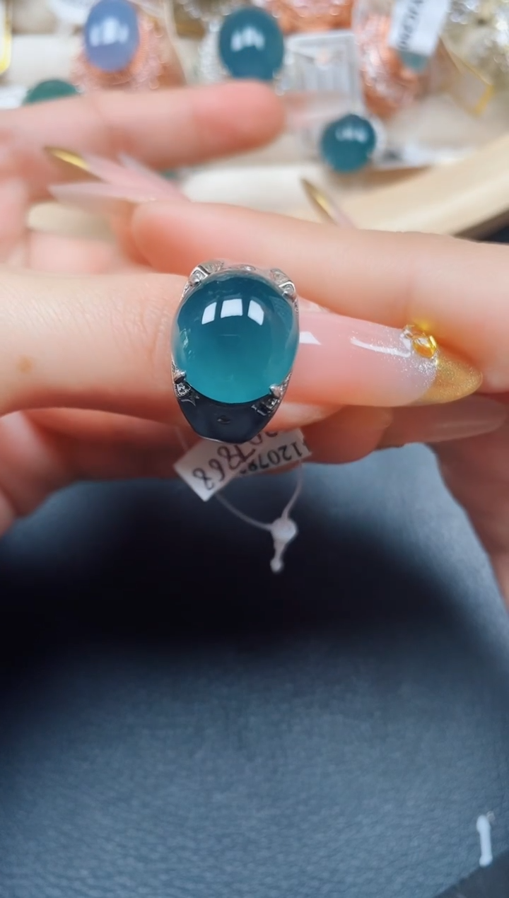 【闪购商品】翡翠戒指银S925镶嵌翡翠