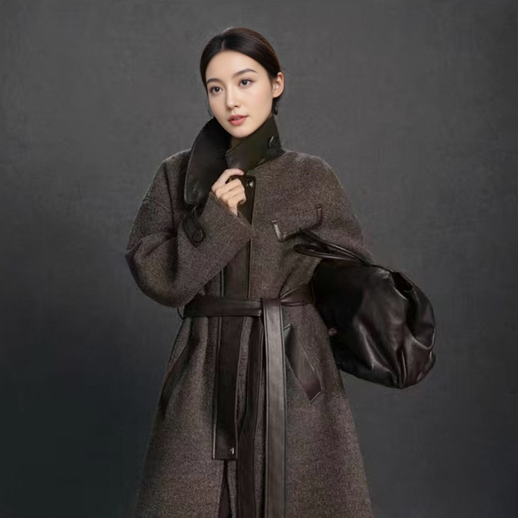 【新KAIROS.澳毛CK】TG复古英伦风时尚羊毛大衣秋冬长款大衣20268