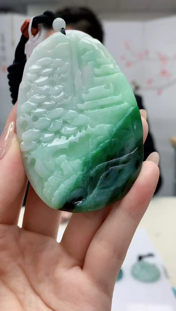 【闪购商品】定制翡翠未镶嵌1502jw-毛货挂件7
