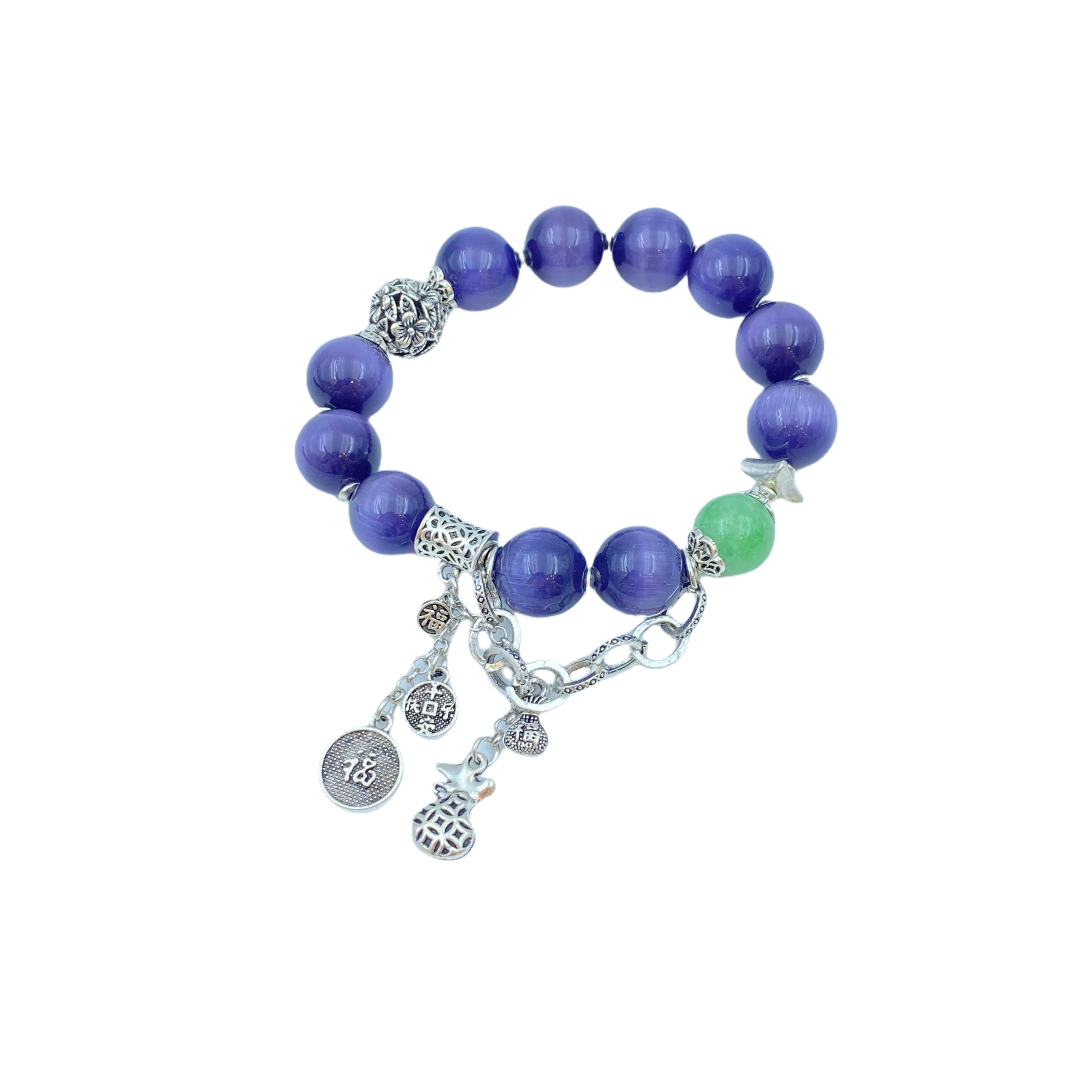 轻奢透紫手链玛瑙S1221X合金