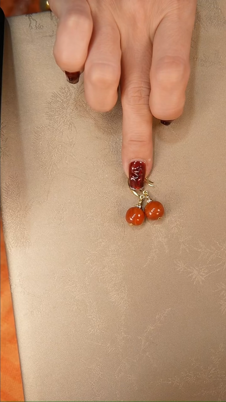 【闪购商品】南红玛瑙耳饰银S925镶嵌耳饰