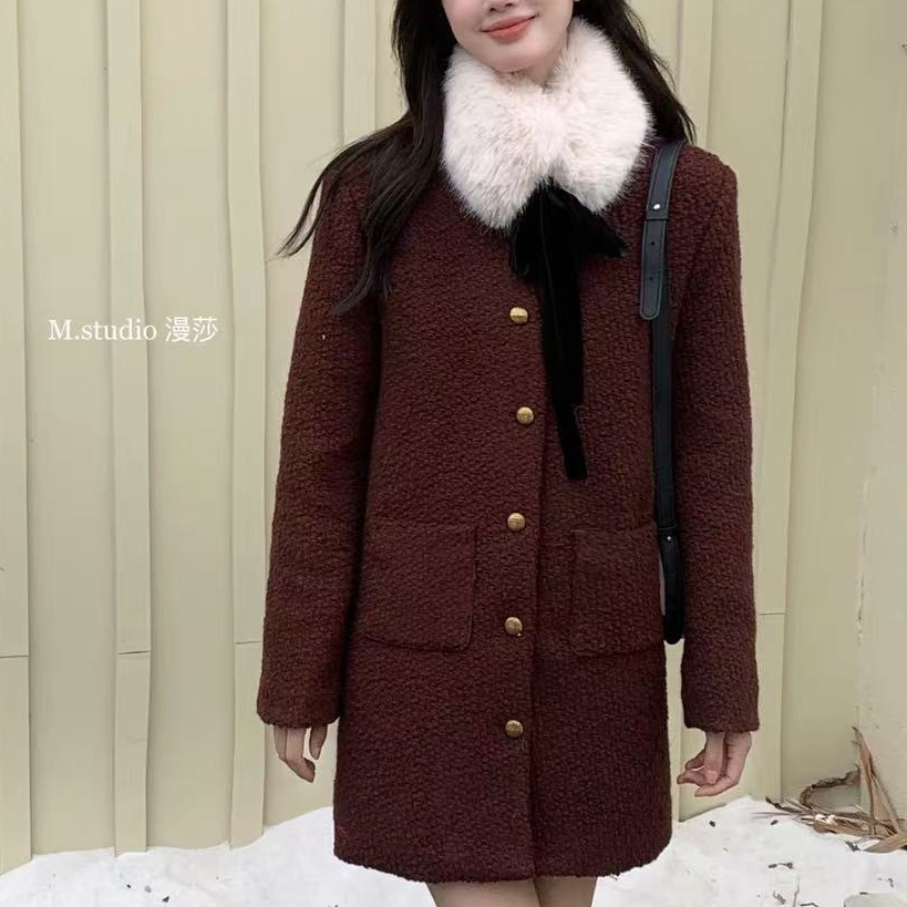 外套气质时尚百搭女士加厚秋冬冬季