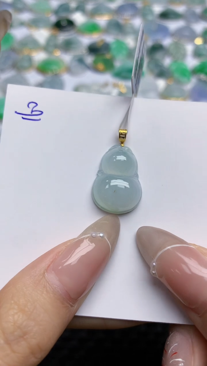 【闪购商品】翡翠颈饰18K金镶嵌 天然翡翠A货