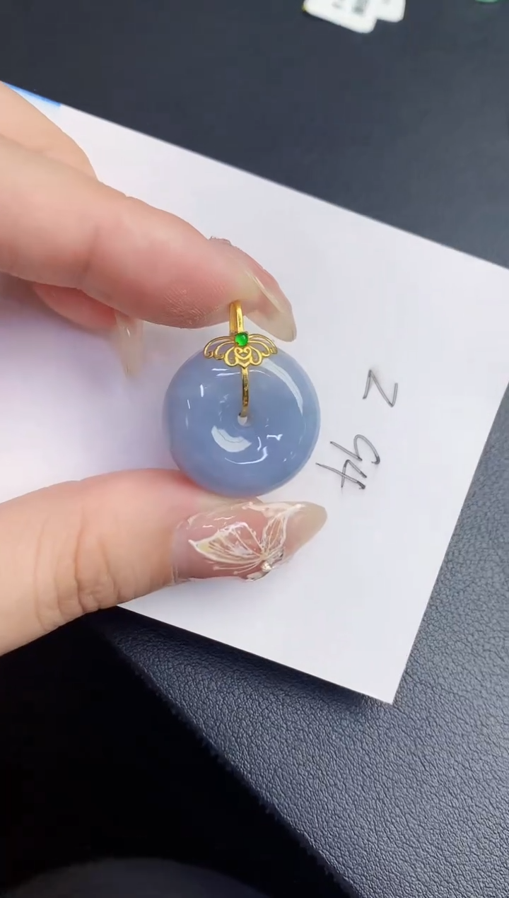 【闪购商品】翡翠颈饰18K金镶嵌0000000000