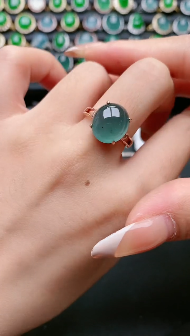 【闪购商品】翡翠戒指银S925镶嵌111111