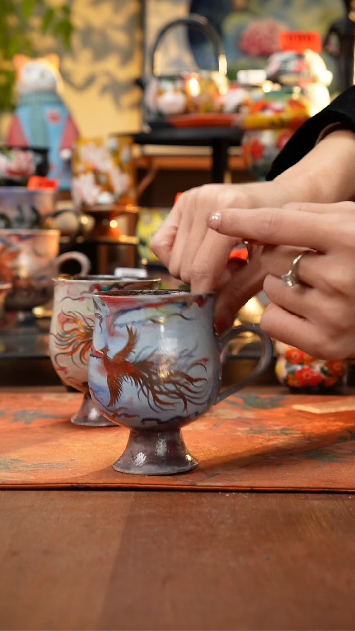 瓷片景德镇手工手绘575