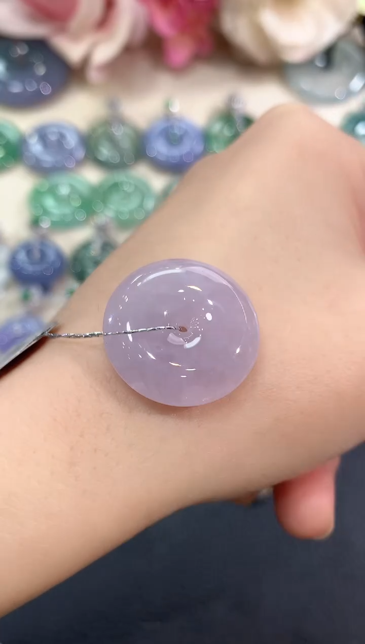 吊坠(不含链)未镶嵌翡翠冬日珠宝Q25紫货有色差