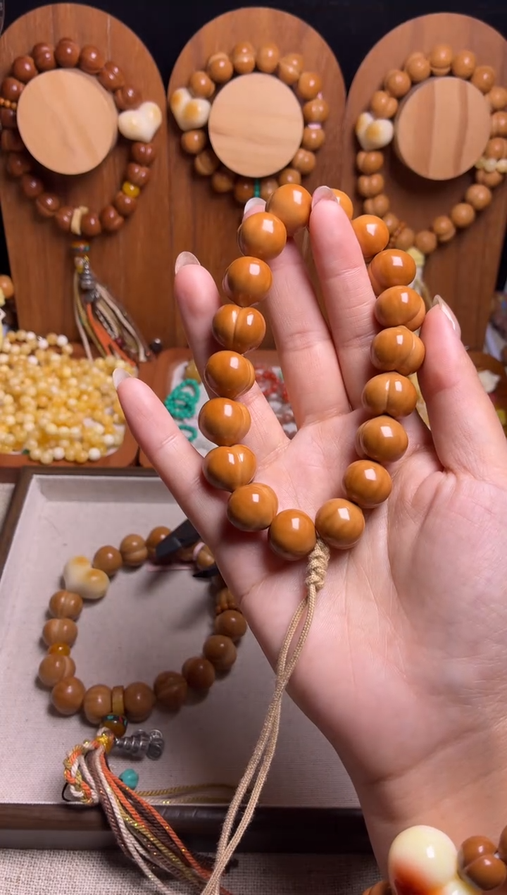 手串猴头核桃全品原皮泡芙16左右素手持