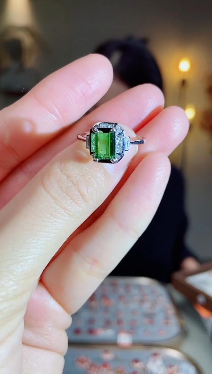 银S925镶嵌手饰碧玺手饰