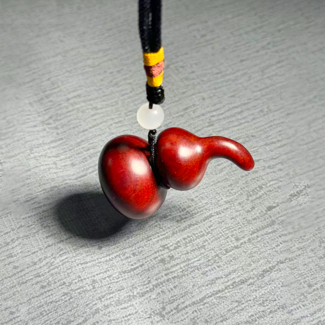 葫芦款小叶紫檀车挂包挂男女款文玩木作