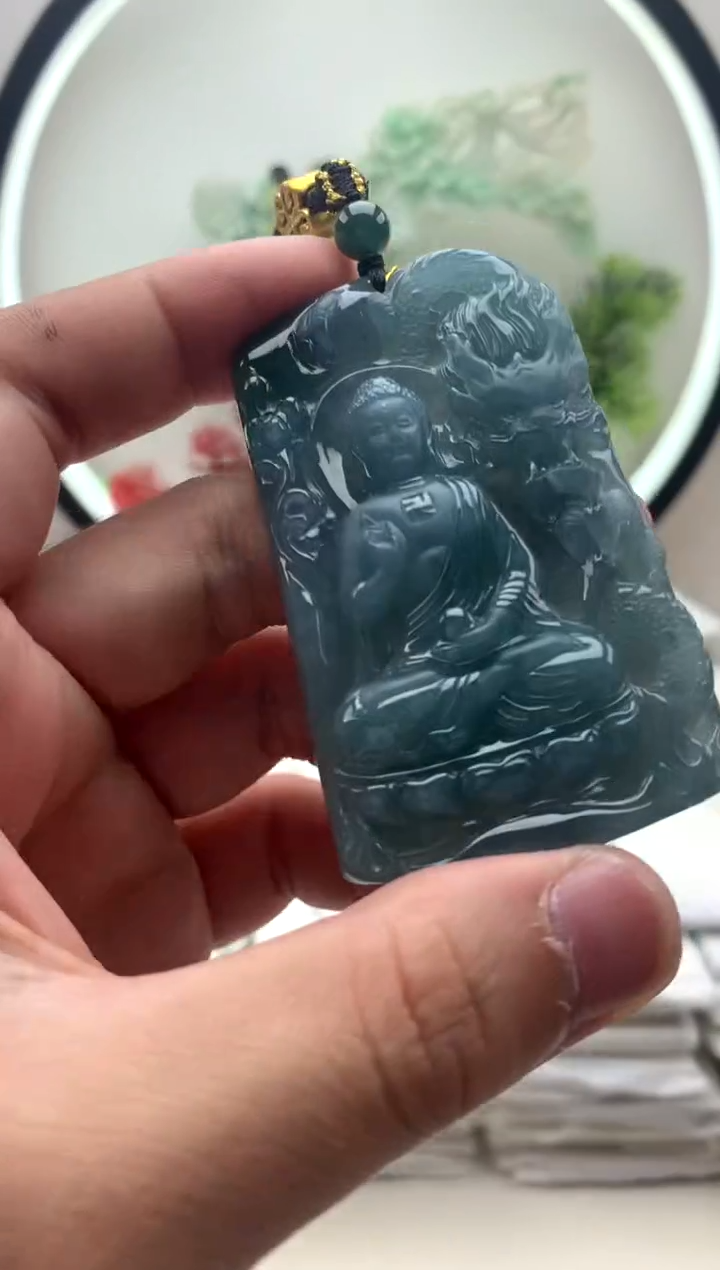 颈饰未镶嵌翡翠阿弥陀佛