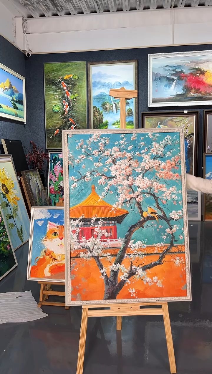 【闪购商品】油画31号70*100 喜上眉梢-手绘油画