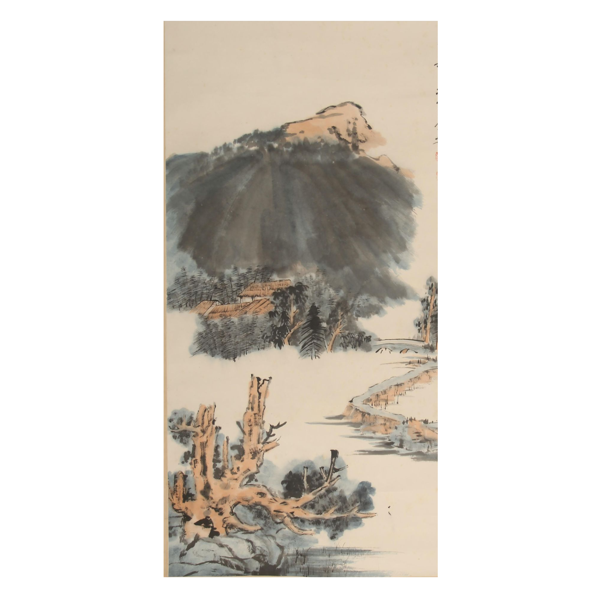 LOT.023 大千 山水 88*48cm 纸本立轴 263