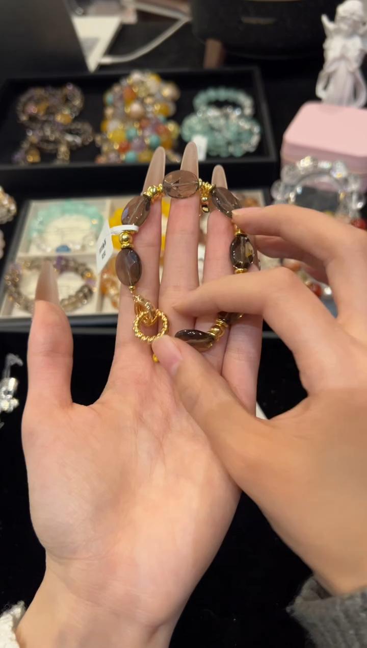 未镶嵌手串水晶茶晶手串