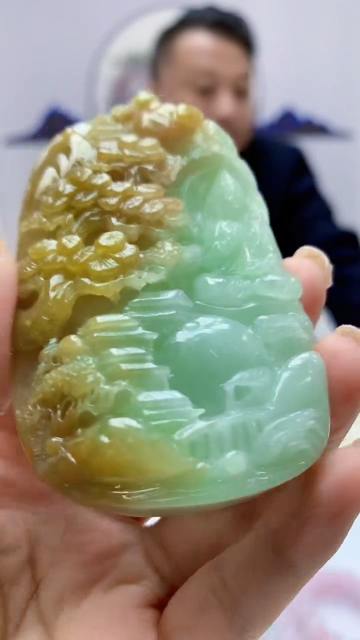 【闪购商品】定制翡翠未镶嵌4969ms-毛货挂件45