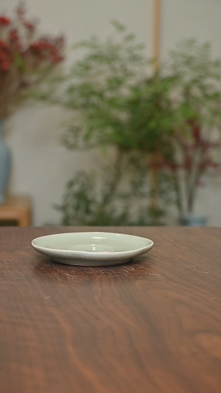 【闪购商品】其他70#小碟子微瑕豆绿釉 朱家款