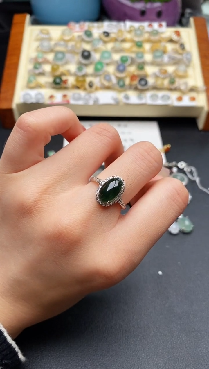 翡翠未镶嵌戒指111111111+10