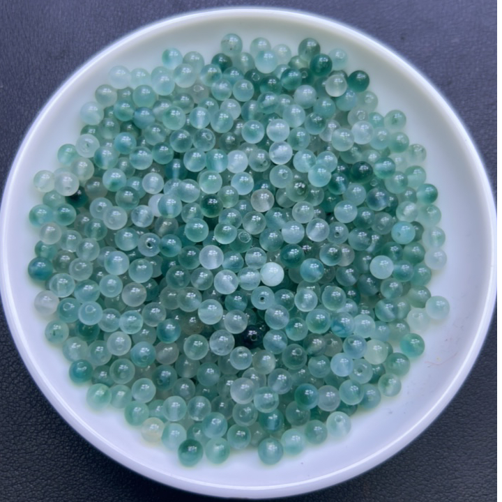 天然珠宝玉石  蓝飘花A65  4mm  108颗（赠弹力绳）