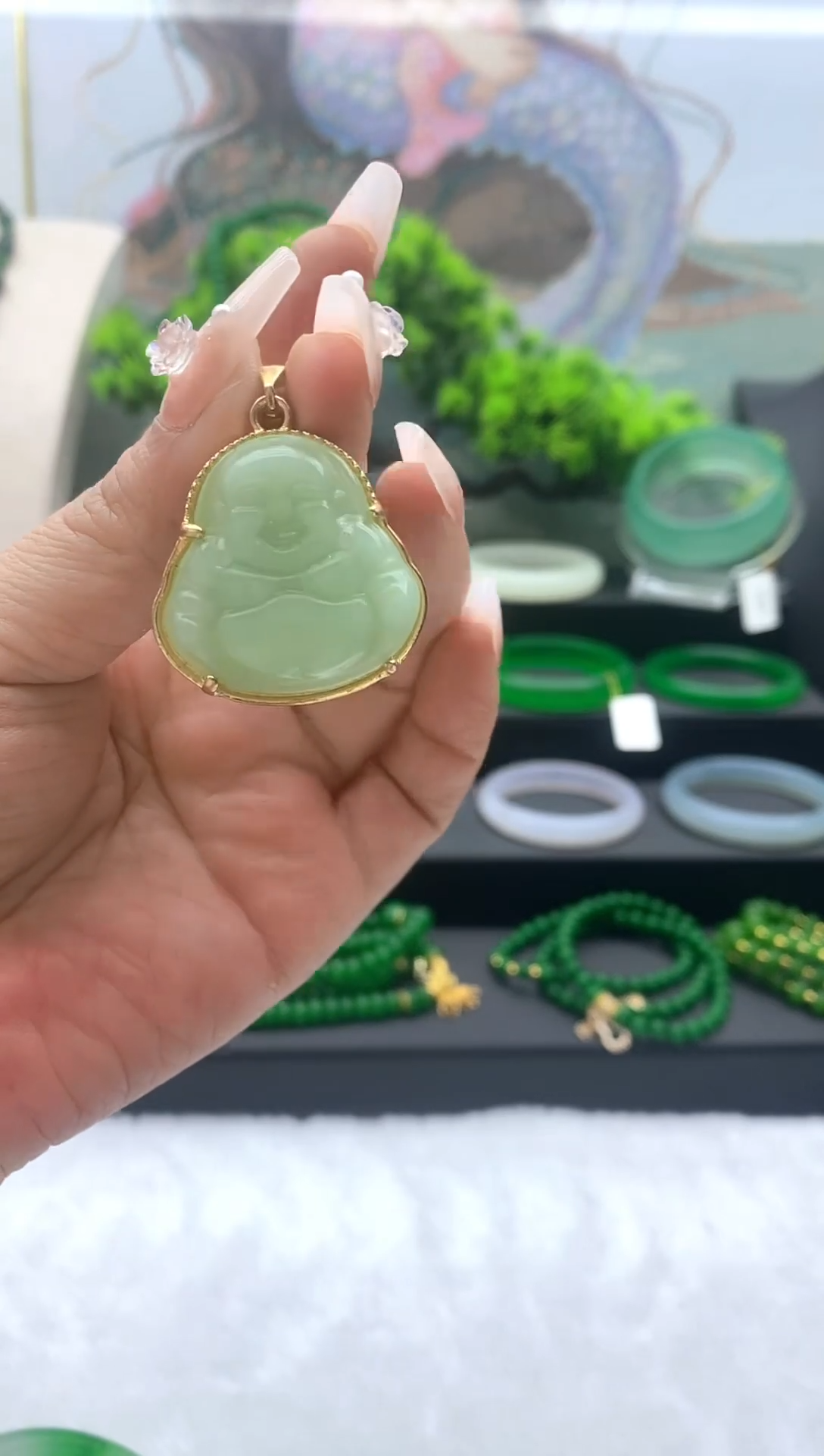 非金属珐琅弥勒佛吊坠