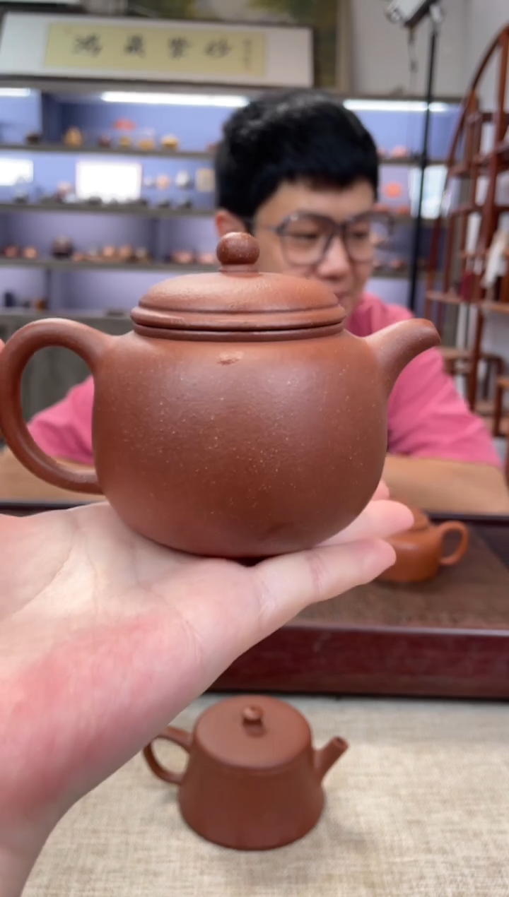 茶壶紫砂红降坡 匏尊