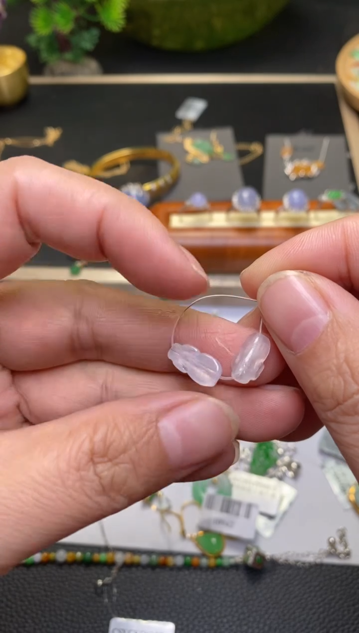 颈饰未镶嵌翡翠净货34233