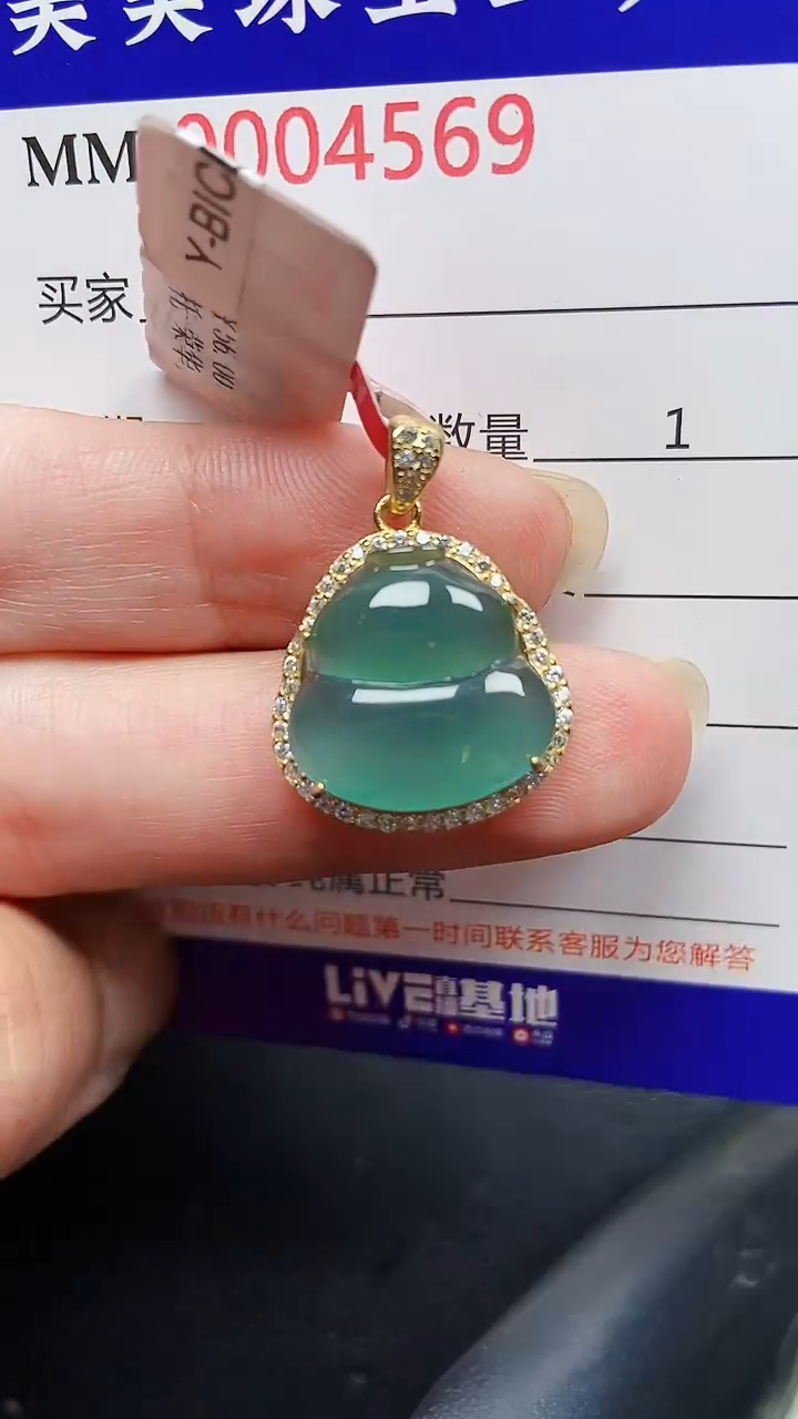颈饰银S925镶嵌翡翠4569