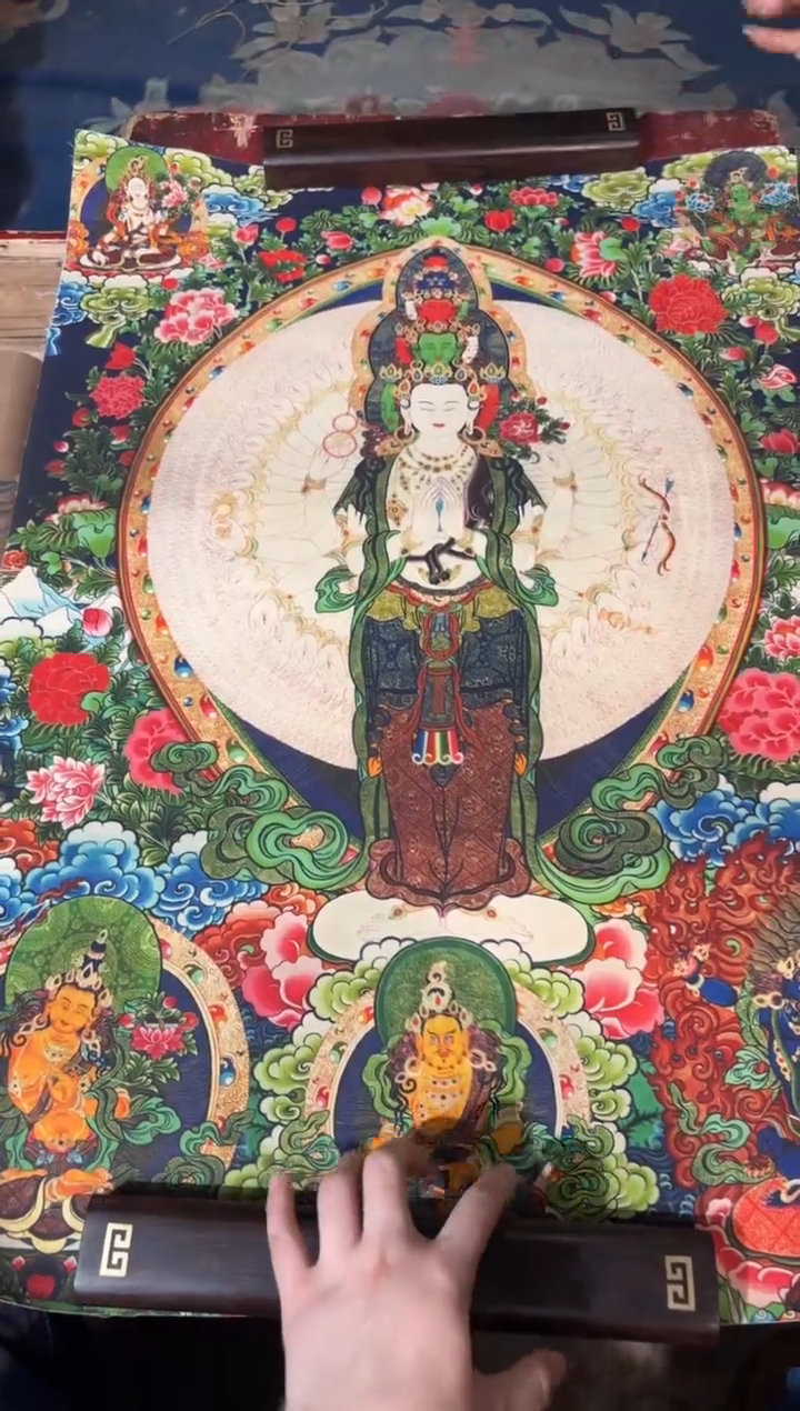 卷轴画龙妹的唐卡tk16