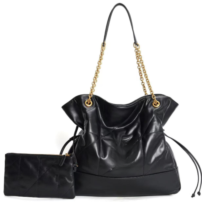 【奢品集合】Y家黑金菱格链条子母包 通勤大容量托特包腋下包 