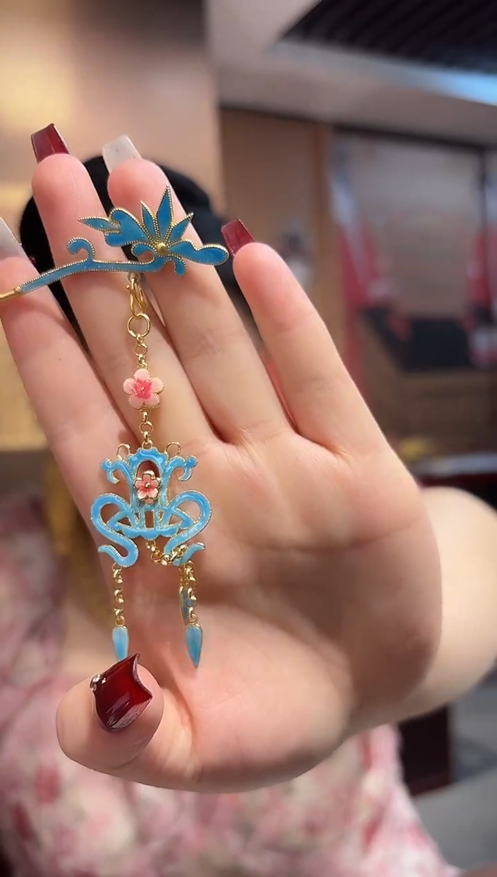 无925银珐琅发簪/件