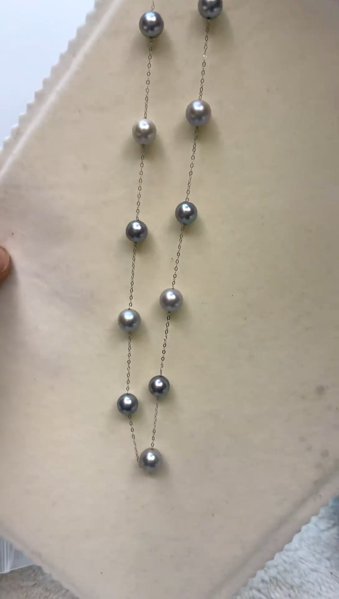 颈饰18K金镶嵌海水珍珠7.5-8.5