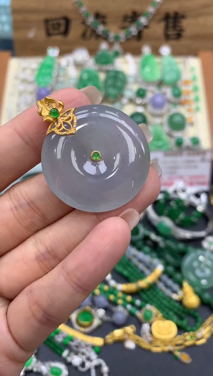 【闪购商品】翡翠颈饰18K金镶嵌240-中国好珍宝