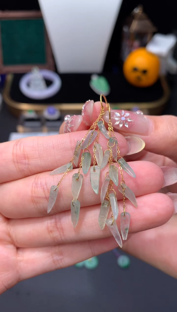 18K金镶嵌定制翡翠皓*影48小时鉴赏期 退货不扣服务费