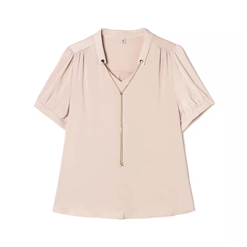 Z3303衬衫上衣夏季女士短袖高级感减龄新款小衫L3