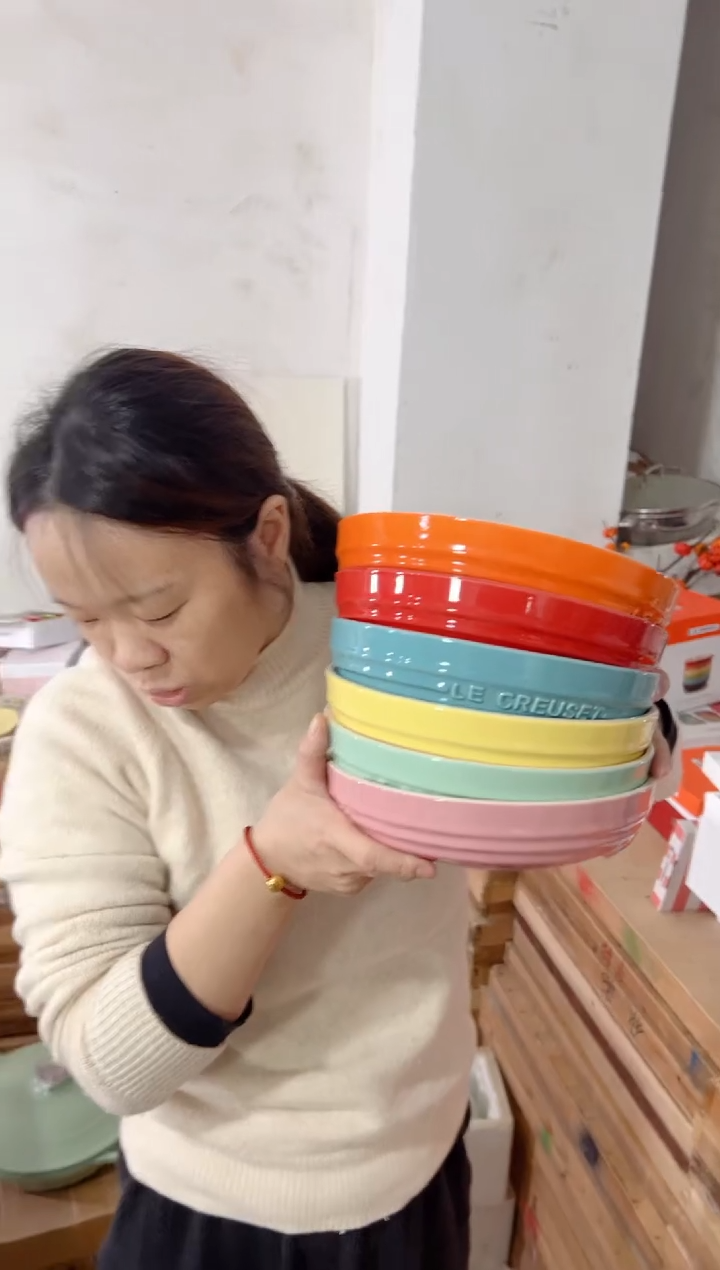 【闪购商品】碟8英寸深冰梅粉六色套装----