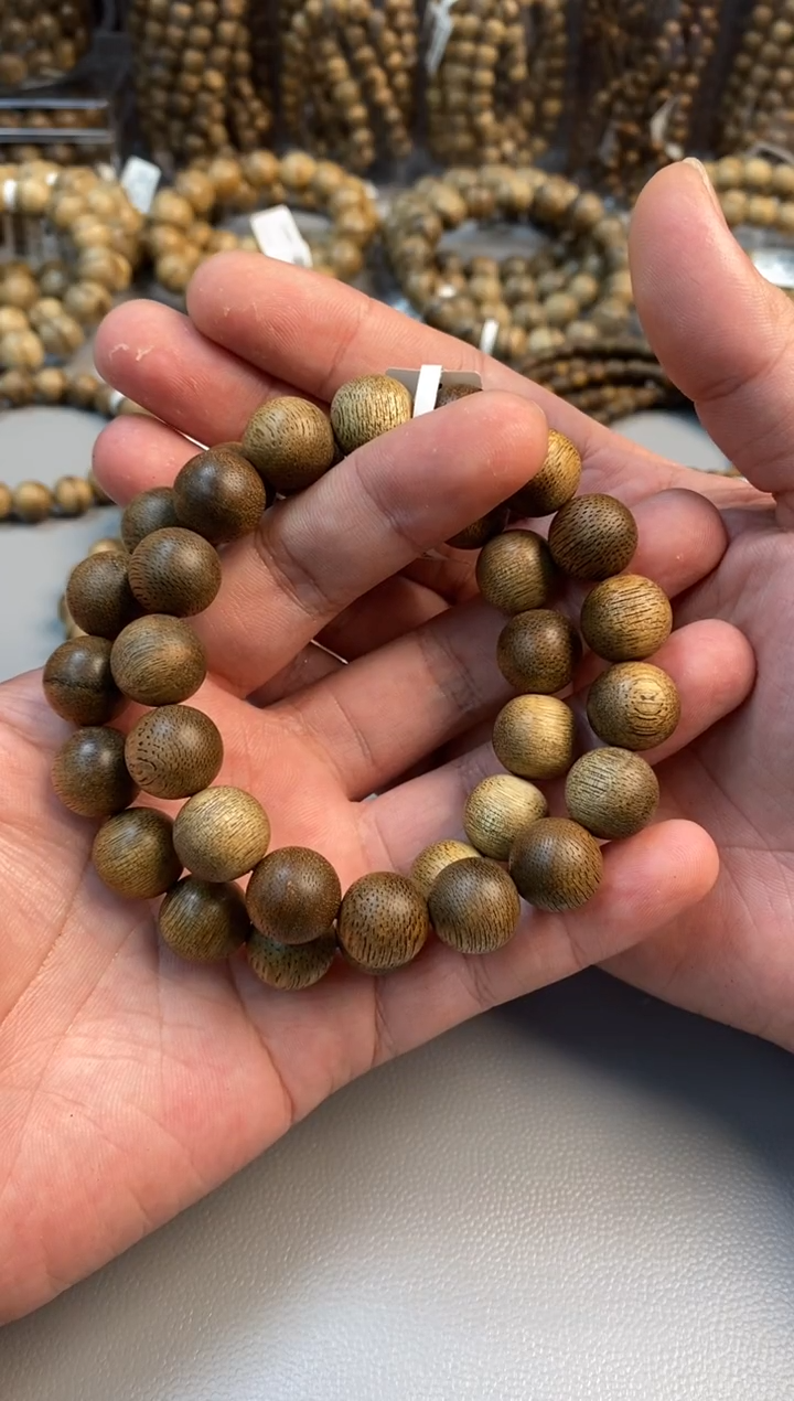 沉香手串文莱圆珠单圈1.3多样性发其一
