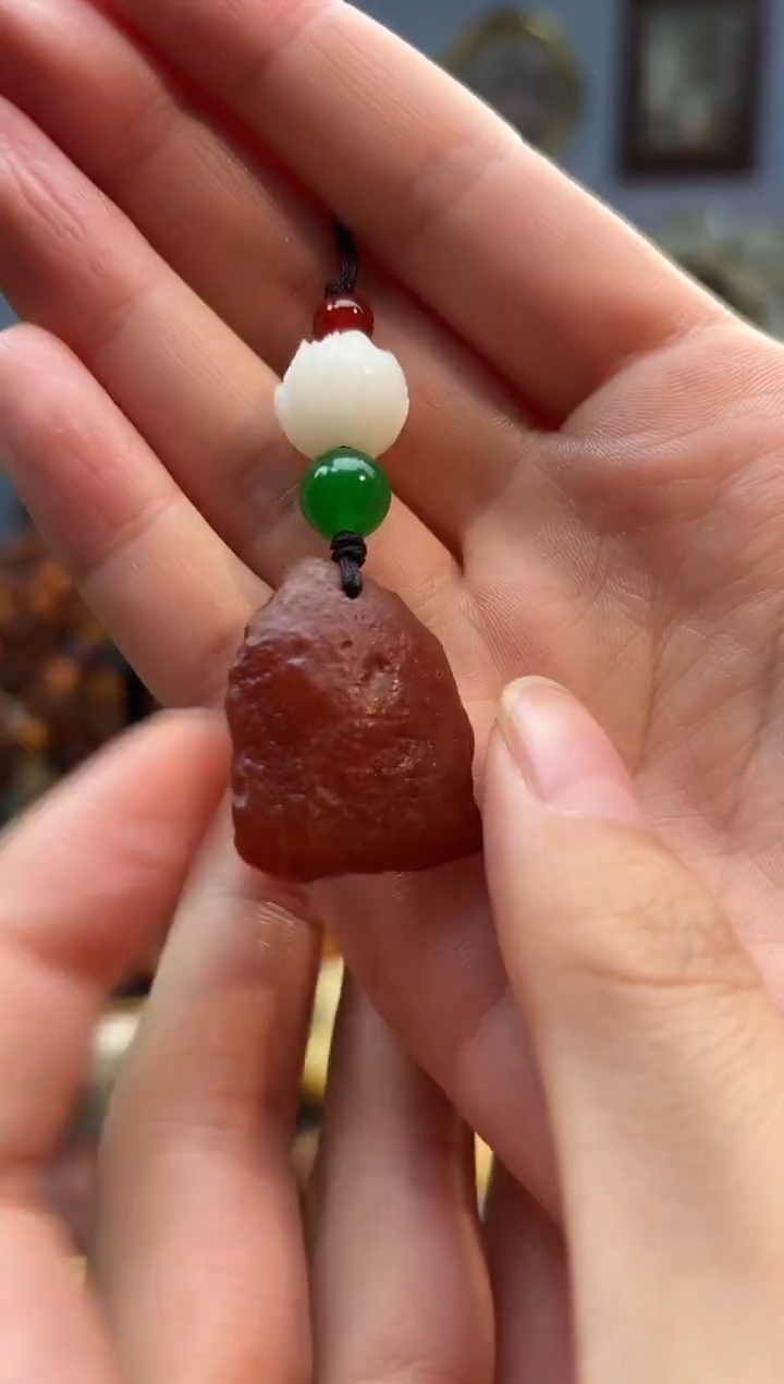 琥珀颈饰未镶嵌手机挂