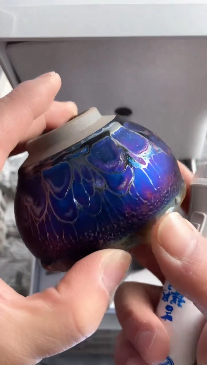 【闪购商品】茶盏蓝色妖姬高端茶器主人杯