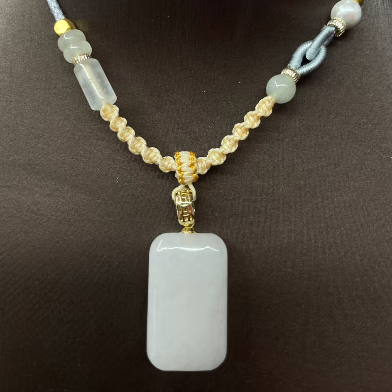 【BRTV大家收藏】和田玉无事牌设计款项链