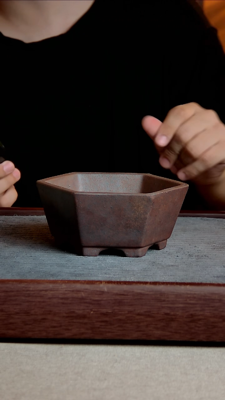 紫砂花盆13.5*12*5内径紫砂花盆