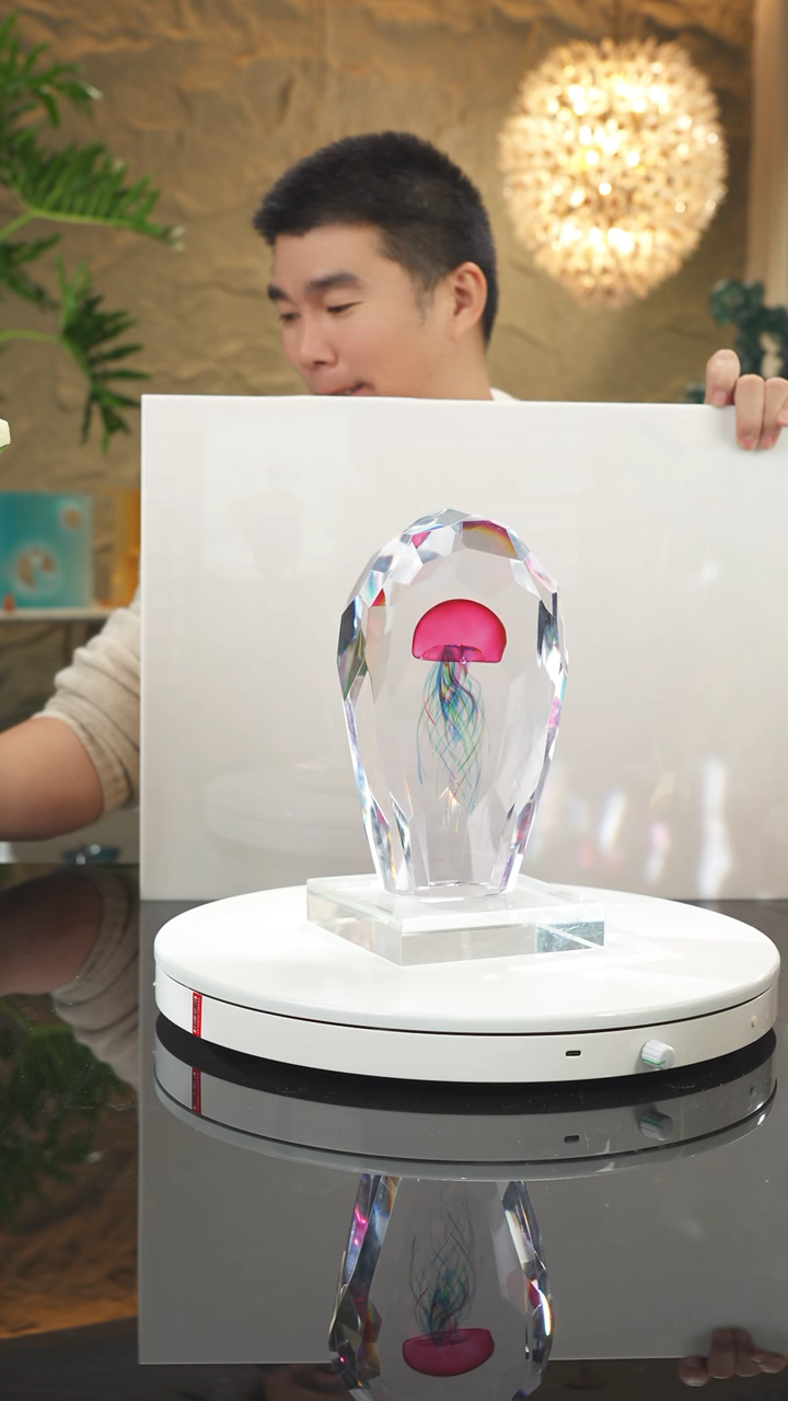【闪购商品】摆件设计款金红切面水母摆件