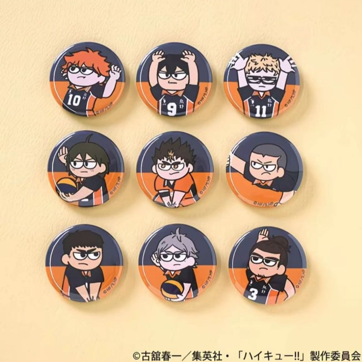 【日谷】 排球少年 新版 傻系列 乌野 /音驹 Q版 吧唧 （默认代拆）